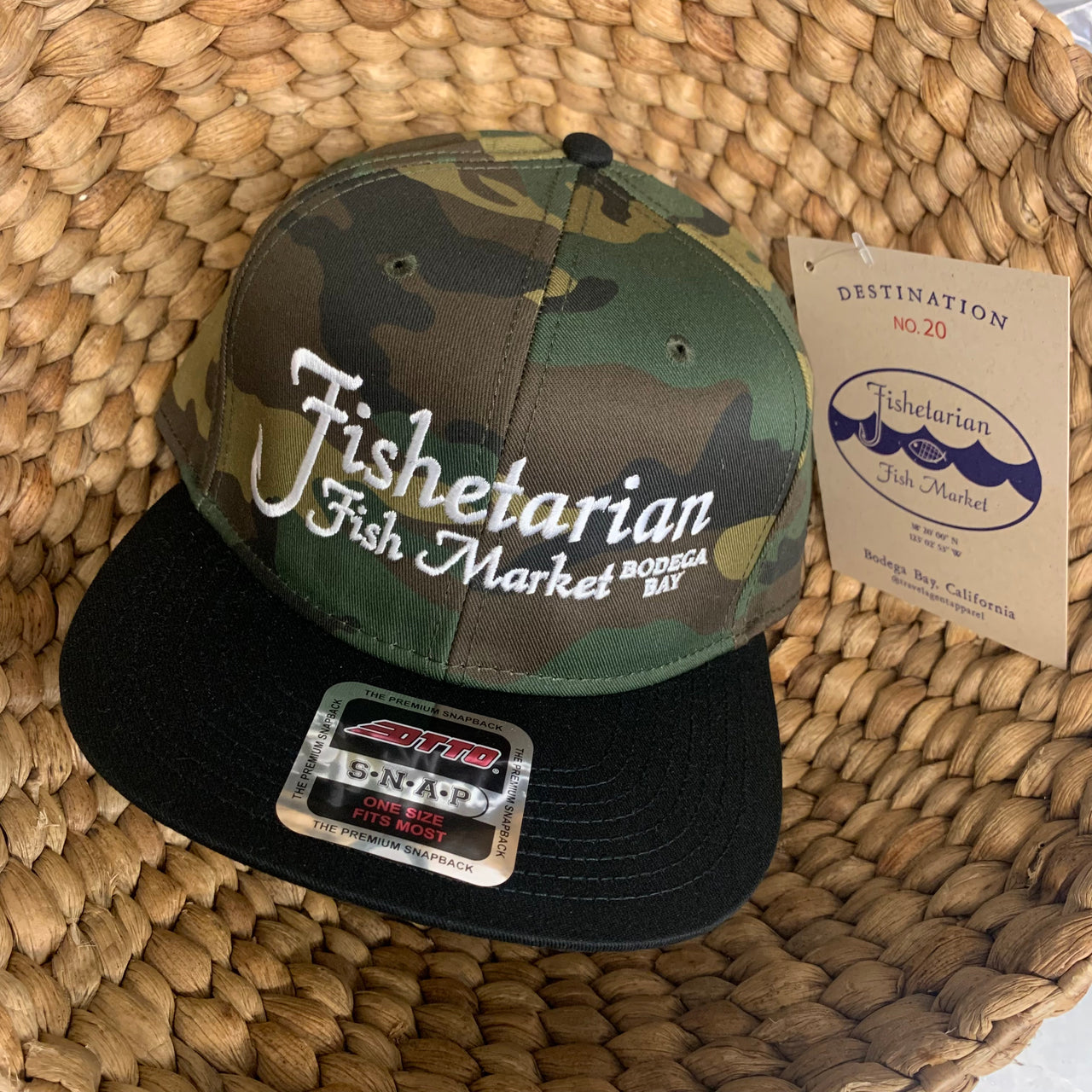 Camo Fishetarian logo hat